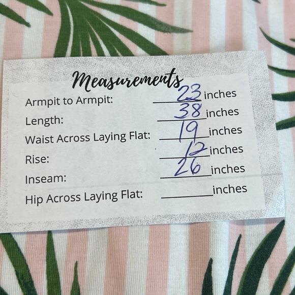 Lands’ End Wide Leg Jumpsuit Pink Green 1X Palm Leaf Print Sleeveless Tropical - Picture 3 of 12